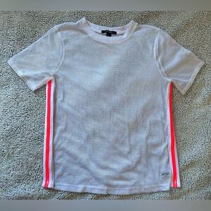 Forever 21 White Mesh Sport Top